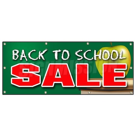 Signmission BACK TO SCHOOL SALE BANNER SIGN boys girls clothes sale discount B-96 Back To School Sale